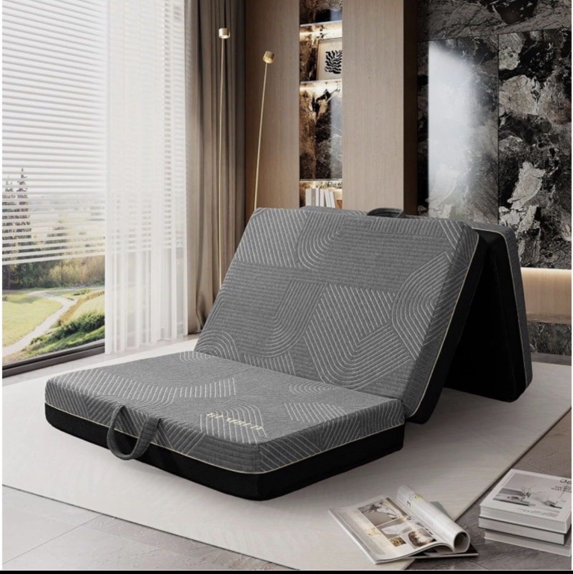 Full 6” Tri folding memory foam mattress