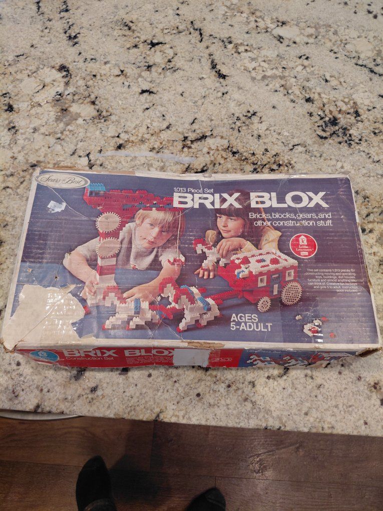 Vintage Sears Best Brix Blox Construction Set 1013 Piece Building Bricks