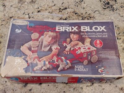 Vintage Sears Best Brix Blox Construction Set 1013 Piece Building Bricks