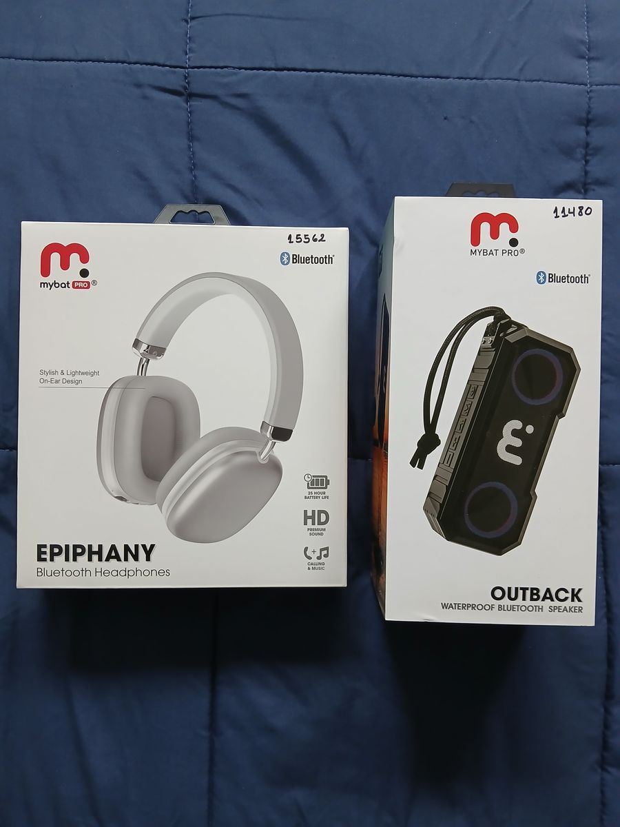 Wtt Mybat Outback speaker and Epiphany headphones for ammo