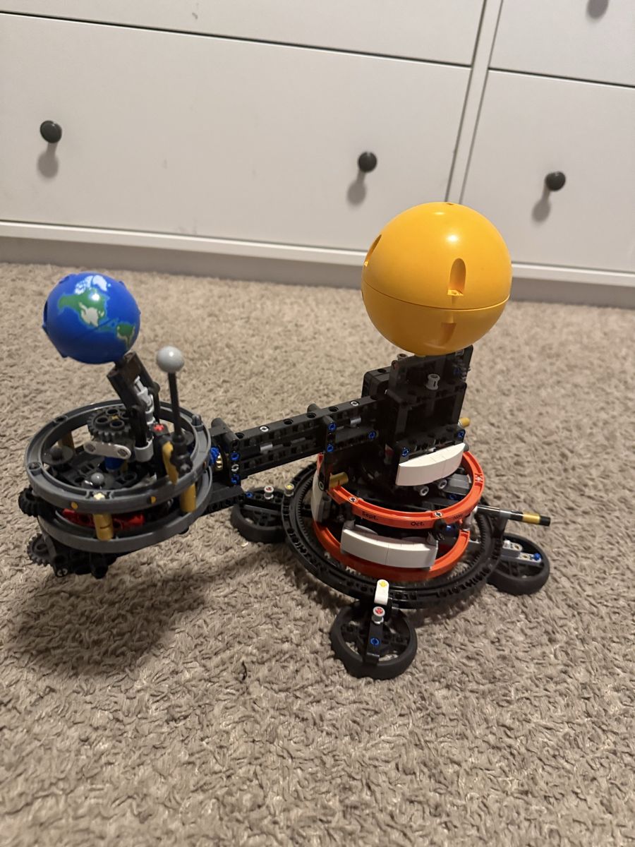 LEGO Planet and moon in Orbit