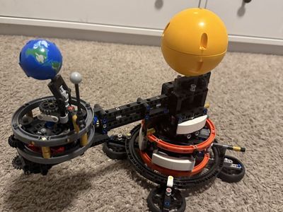 LEGO Planet and moon in Orbit