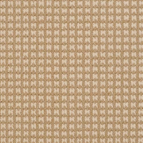Tan & Cream Patterned Carpet Remnant - 3'5" x 8'10"