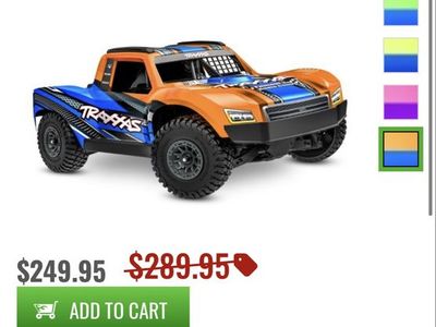Traxxas Mini Slash 4x4 2S Brushless RC Truck - 30+ MPH, Battery & Charger Included