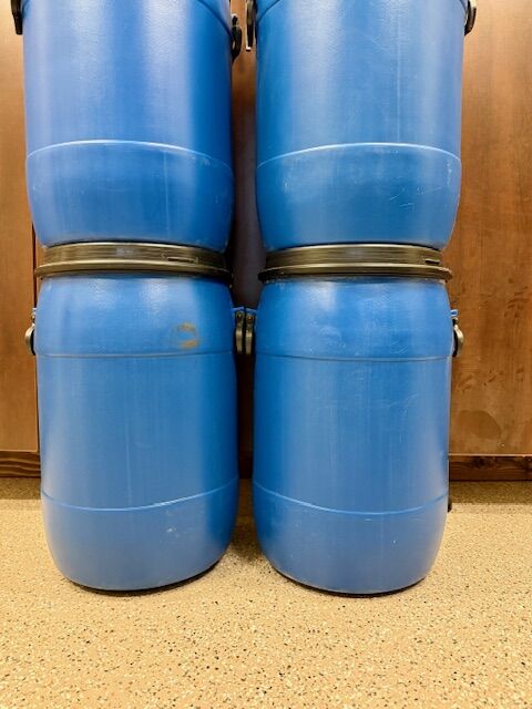 16-20 Gallon Food Grade Plasic Storage Barrels with Lids and Locking Rings