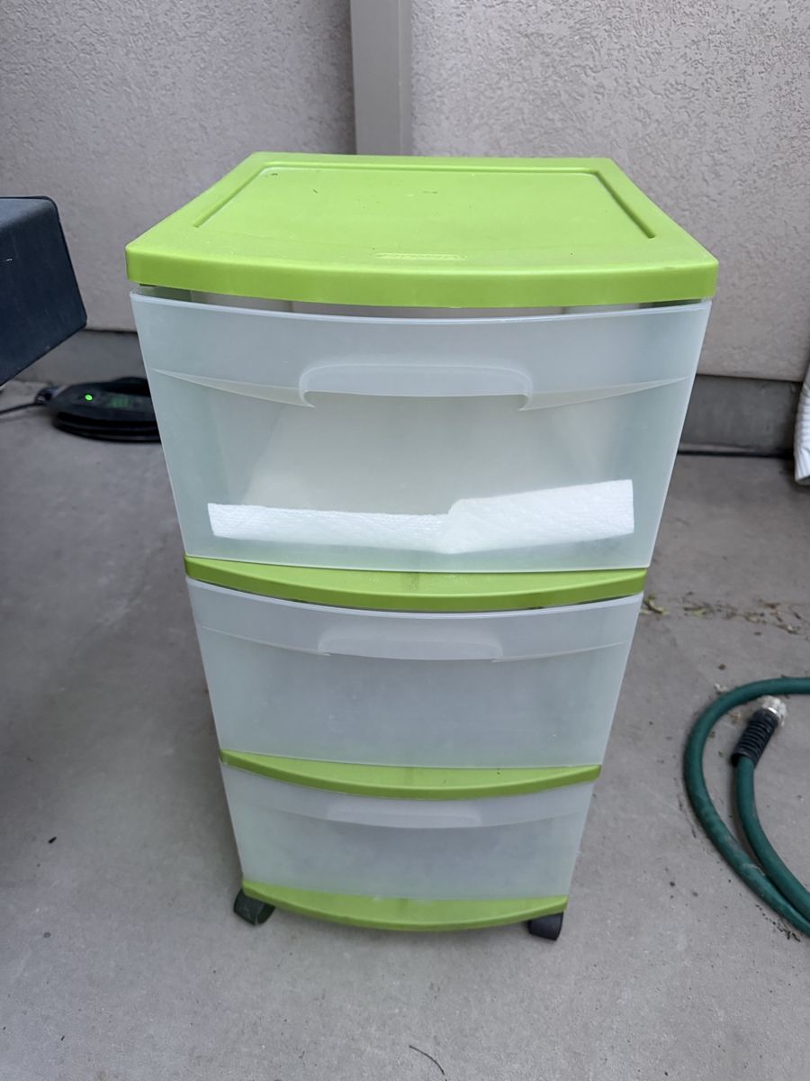 Plastic 3-Drawer Storage Cart