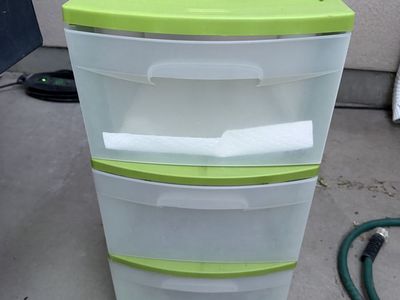 Plastic 3-Drawer Storage Cart