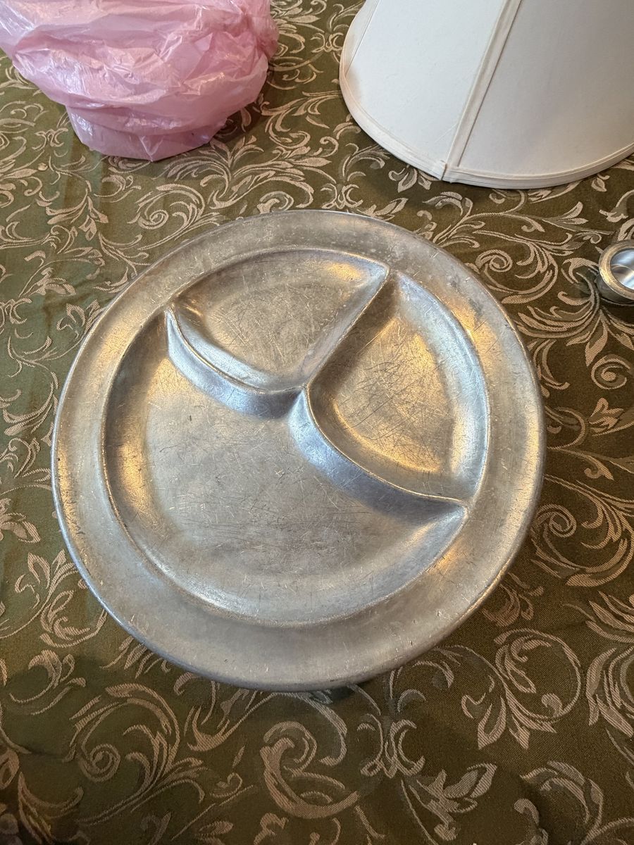 Vintage military collectors mid-century aluminum plates
