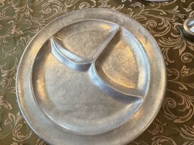 Vintage military collectors mid-century aluminum plates