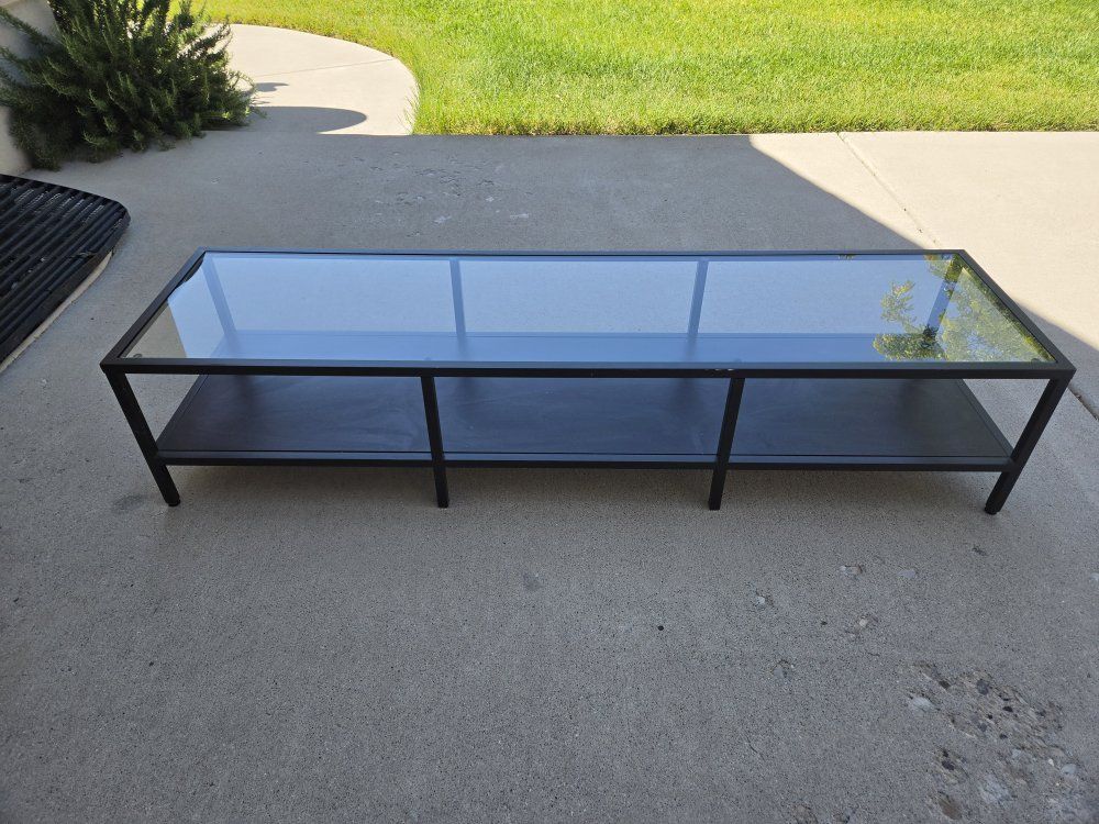 Long Glass & Metal Table