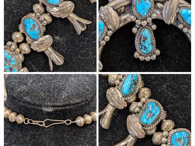 XXXL 1970's Sterling Navajo Squash Blossom