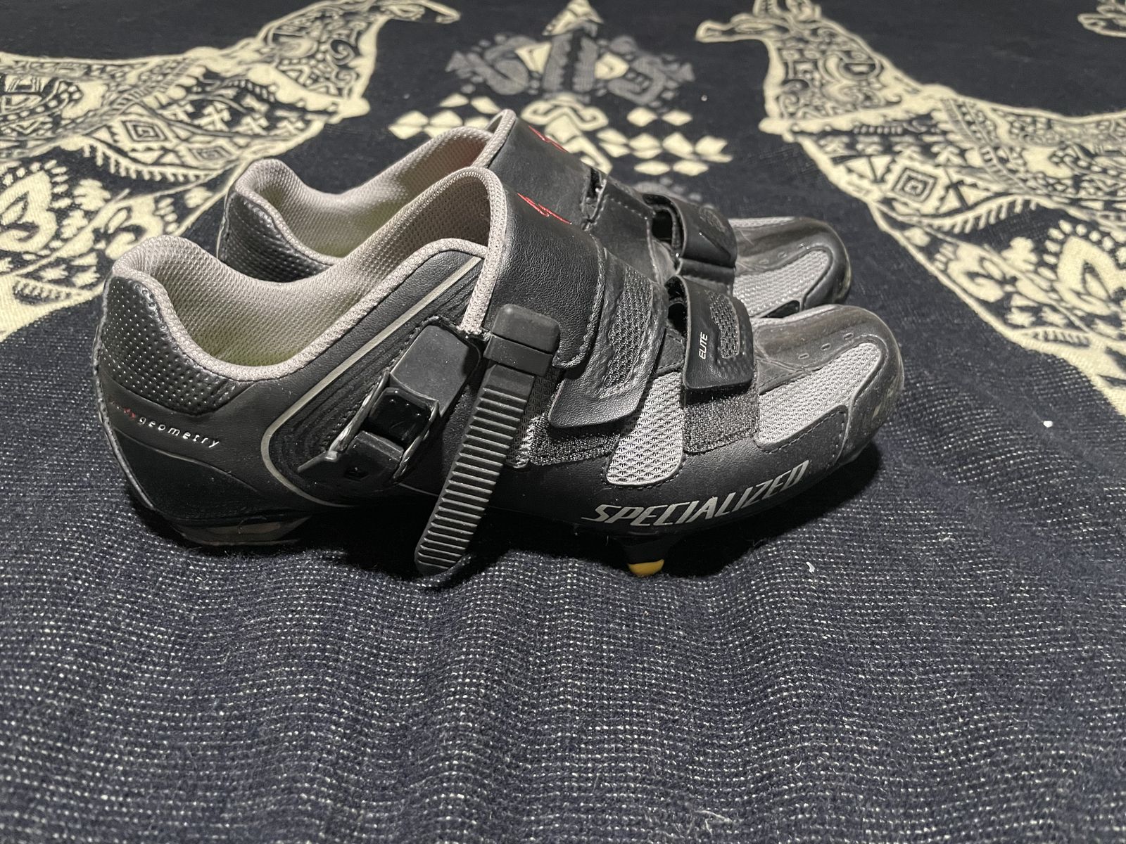 Specialized cycling shoes and a tire pump