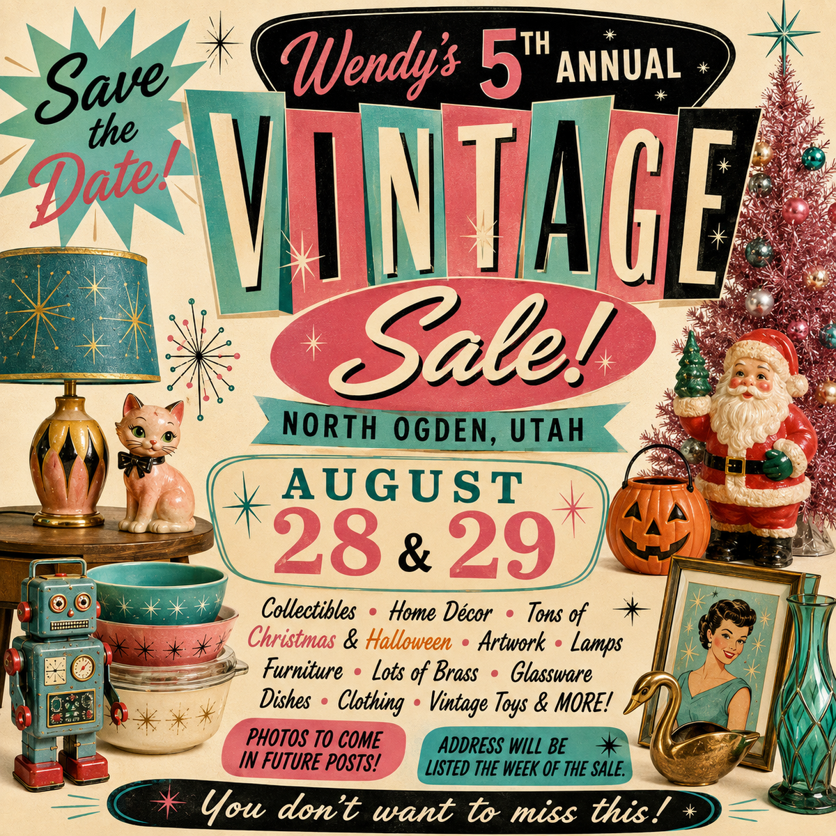 Save the date! 5th annual vintage sale in North Ogden