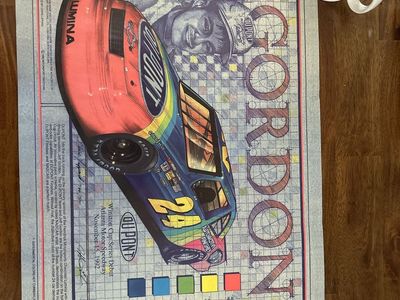 22x18 Limited Edition Autograph Poster Vintage Jeff Gordon DuPont #24 Winston Cup Debut Dual Hand Signed Poster 1992 Autograph