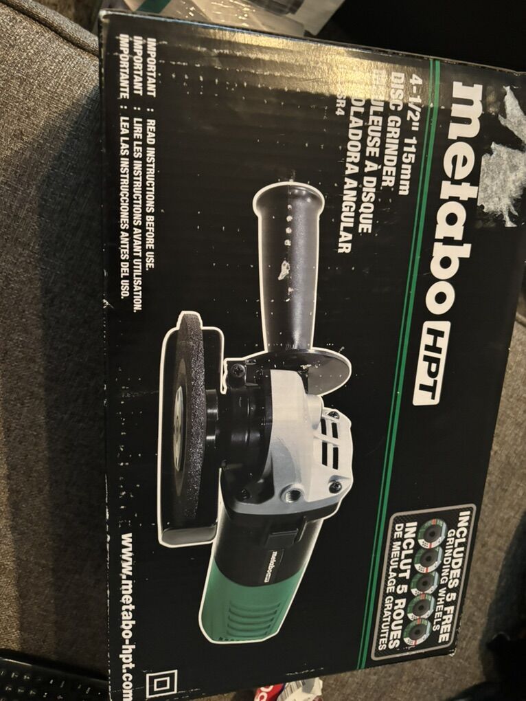 New In The Box Metabo Hpt12s R4 Angle Grinder