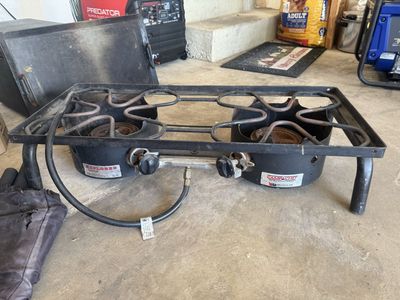 Camp Chef Explorer 2-Burner Outdoor Camping Stove with Griddle - Portable Propane Cooktop