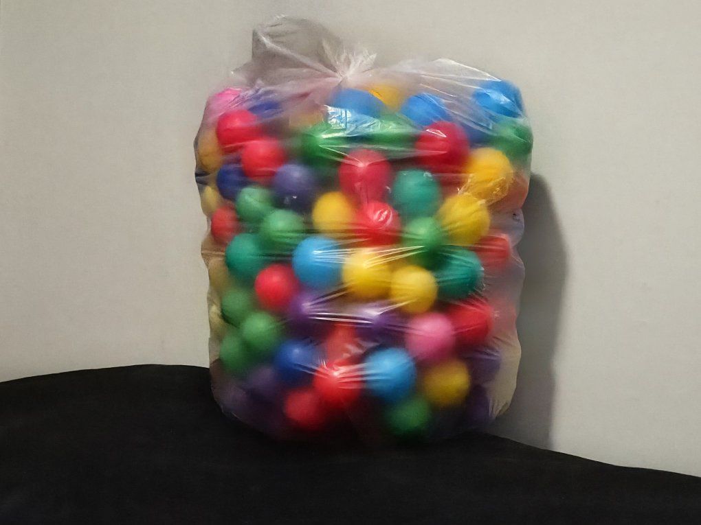 Colorful Plastic Ball Pit Balls - Used Bag of Assorted Colors