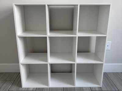 11” White 9-Cube Storage Organizer Shelf Unit