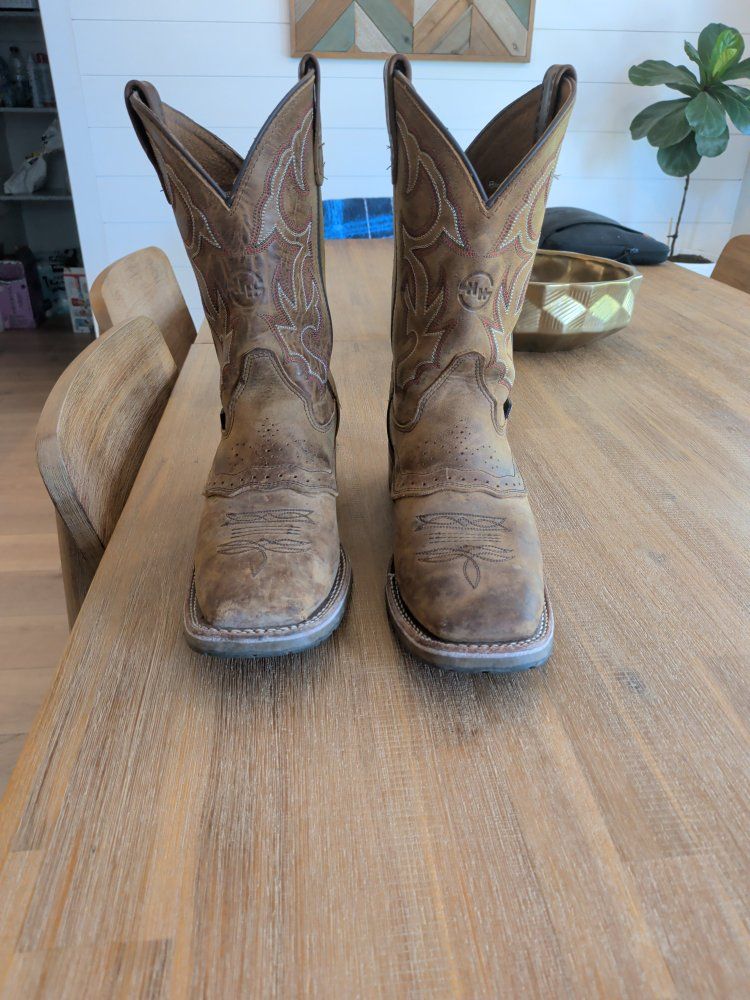Double-H square toe boots