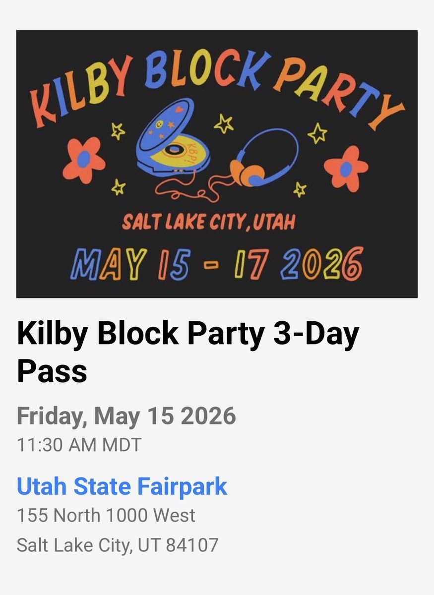Kilby Court VIP 3 Day Pass