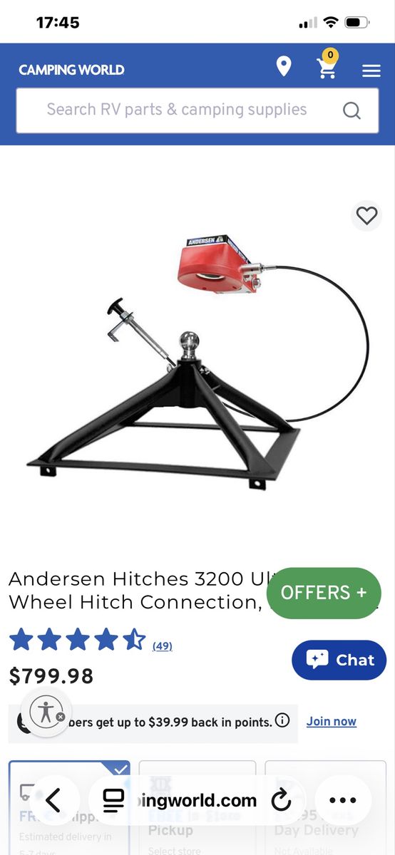 Andersen Hitches 3200 Ultimate 5th Wheel Connection Hitch
