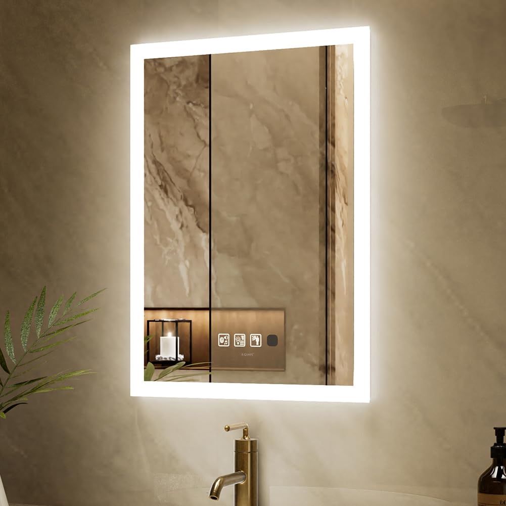 20x28 LED Smart Bathroom Mirror with Bluetooth Speaker and Anti-Fog