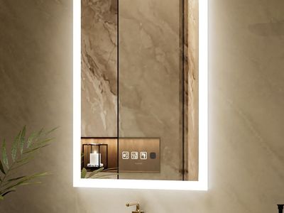 20x28 LED Smart Bathroom Mirror with Bluetooth Speaker and Anti-Fog