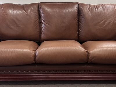 Leather Couch, Loveseat, Oversized Chair Mint Cond