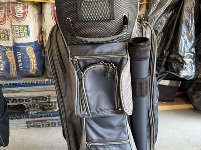 Bag Boy Organizer Top Cart Golf Bag - Lightweight, 14-Way Divider, Navy/Silver