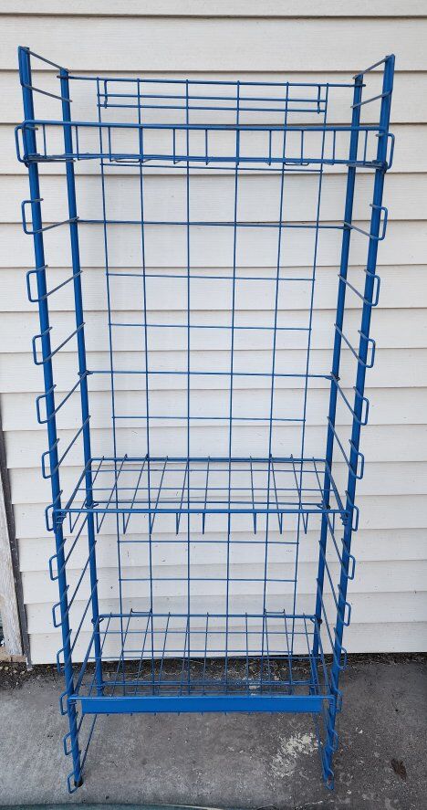 Blue Wire Storage Rack