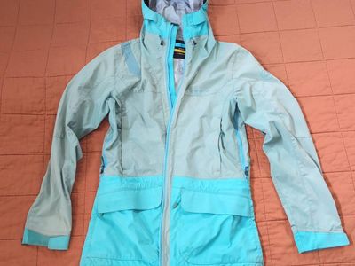 La Sportiva Women's Wind/rain Softshell Jacket Size M Light Blue/Turquoise with Hood