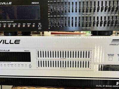Rockville REQ42 Dual 21 Band Graphic Equalizer Black Audio EQ