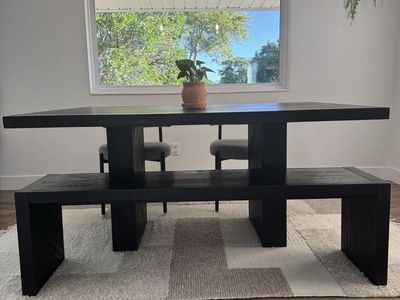 Crate and Barrel Dining Table and Bench