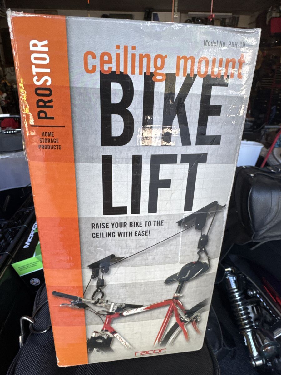 Prostor PBH-1R Ceiling Mount Bike Lift - Home Storage Product for Easy Bike Storage