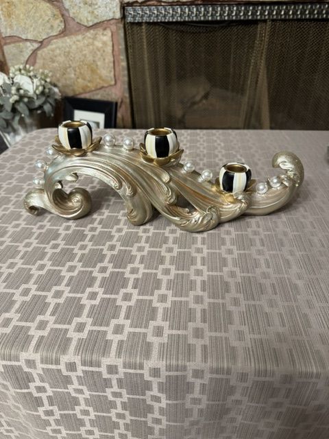 Mackenzie-Childs Golden Hour Garland 3-Candle Holder