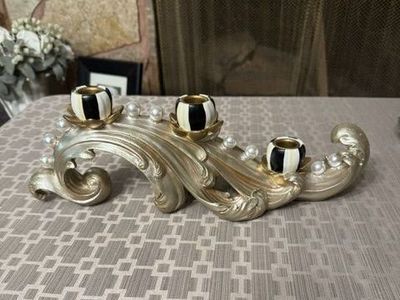 Mackenzie-Childs Golden Hour Garland 3-Candle Holder