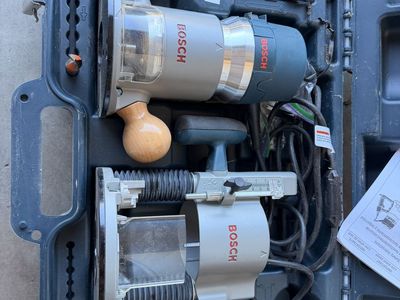 Bosch Router 2.25HP, Fixed and Plunge Base with Case and Edge Guide
