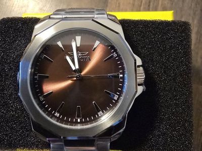 Invicta 50986 Speedway Dominus 42mm Brown Dial and Stainless Steel Band in Box