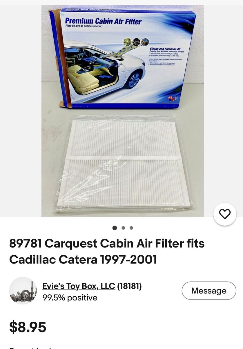 CARQUEST premium cabin filter