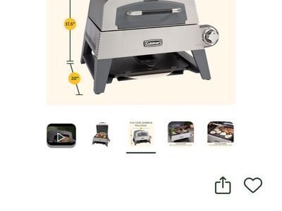 Cuisinart CGG-403P 3-in-1 Grill, Griddle & Pizza Oven Outdoor Cooker - Brand New in Box