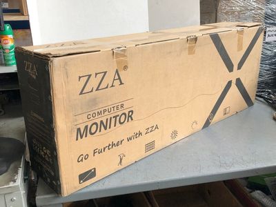 ZZA Curved Ultrawide Computer Monitor with Stand, Manual, & Power Supply