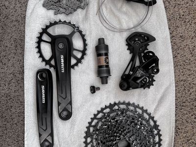 Under 250 miles, LIKE NEW Complete SRAM SX Group Set Drivetrain with NX Derailleur