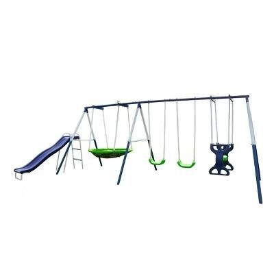 Sportspower Rosemead Metal Swing and Slide Set