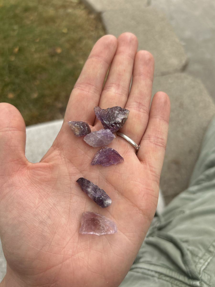 Raw Amethyst Crystals - Mixed Sizes & Shades, Natural Healing Stones