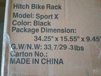 Iron Deer Sport X Hitch Bike Rack - Black