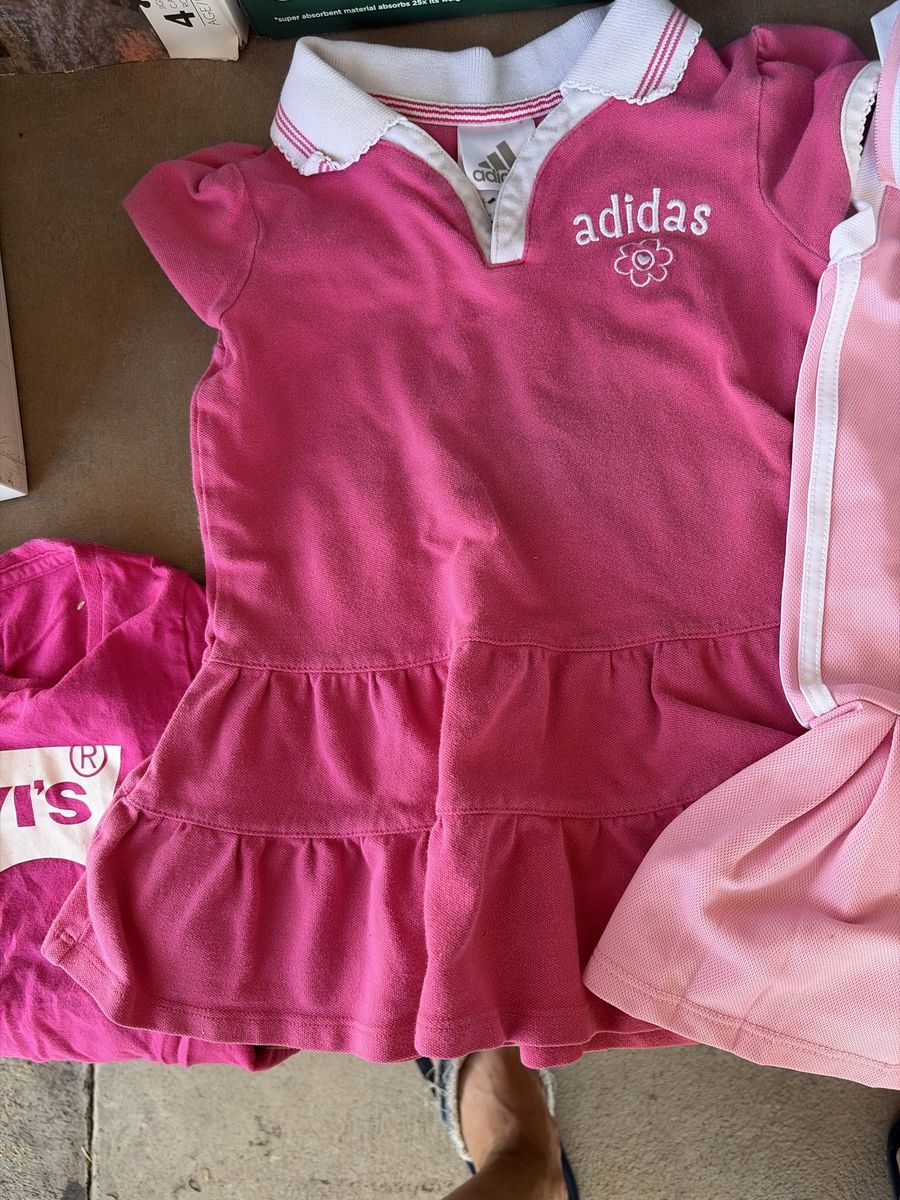 Adidas Baby Girls Pink Polo Dresses Lot of 2 Size 18M