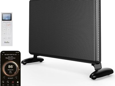 Ballu Mica Infrared Panel Heater, Smart WiFi Black