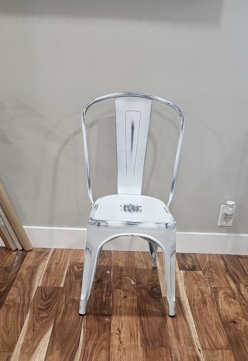 Accent Distressed White Chair