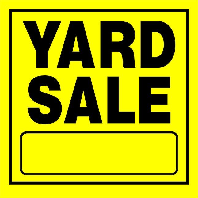 Yard sale next week