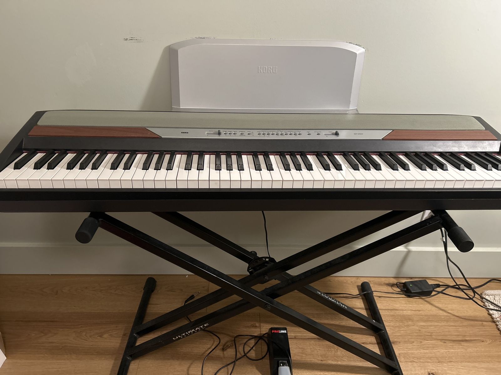 Korg SP-250 88-Key Weighted Hammer Action Digital Piano with Stand & Pedal